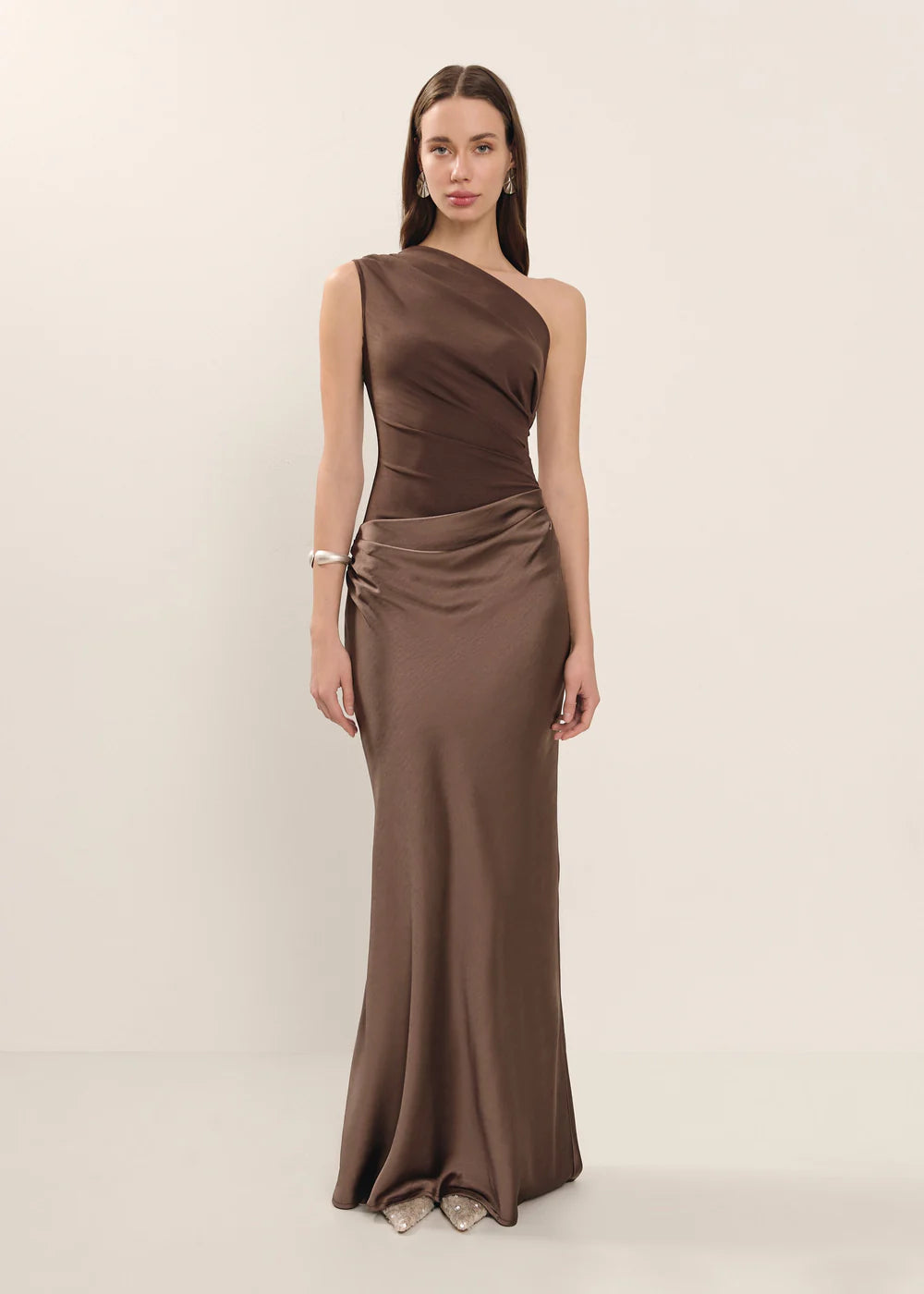 YS-One Shoulder Fitted Dress