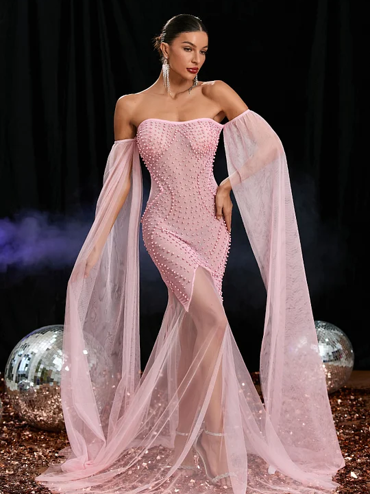 Mesh Sexy Sheath Dress