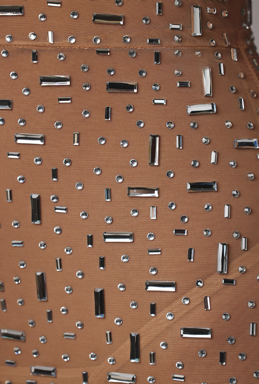 Sheer Embellished High Neck Evening Gown