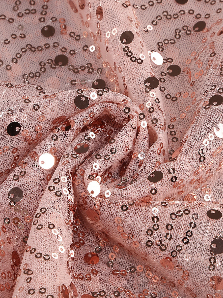 Glittering Diamond-like Plunging Neckline Sexy Mermaid Gown