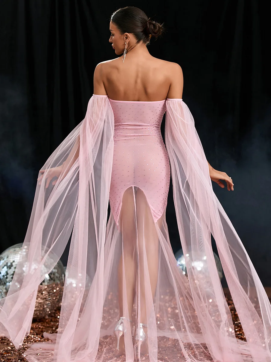 Mesh Sexy Sheath Dress